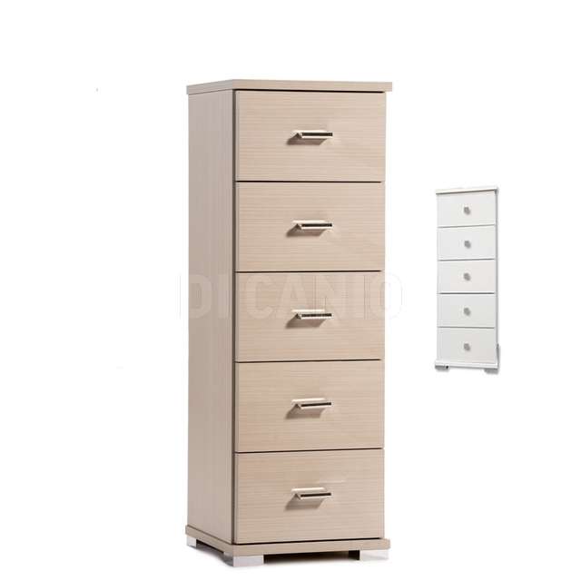 Cassettiera baby 5 cassetti cm.91x31.5x31 bianca - Principale