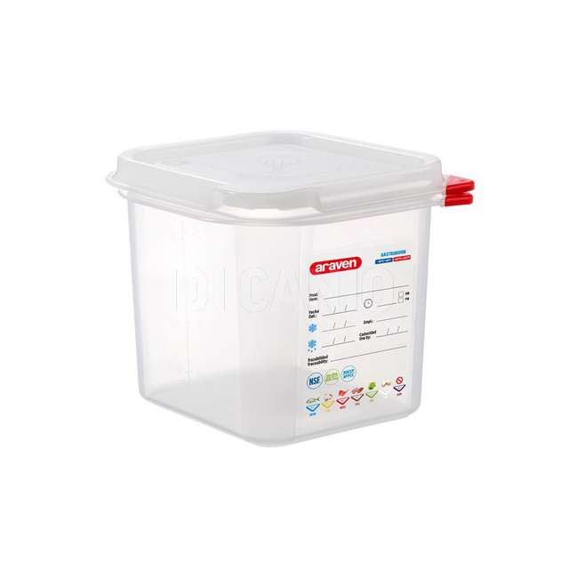 Contenitore c/c pp. gn 1/6 150mm l.2.6 176x162x150mm trasparente araven - Principale