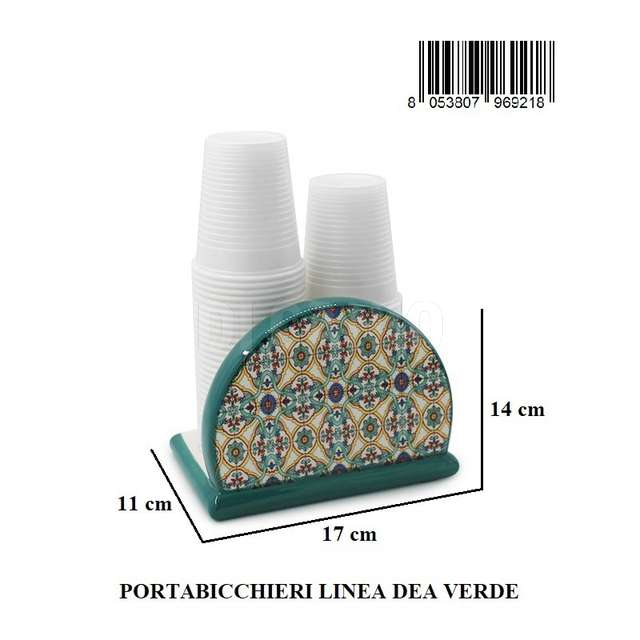 Portabicchiere verde con scatola - Principale
