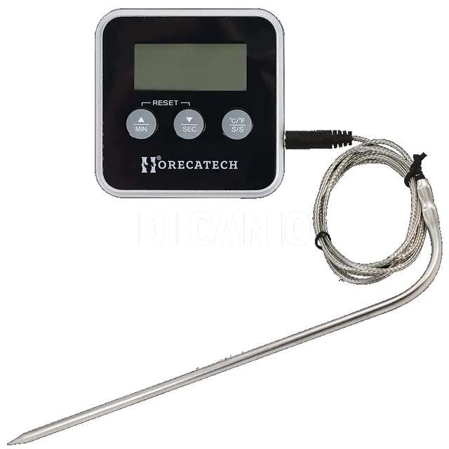 Termometro digitale da forno con timer range temperature 0c +250c sonda 19cm - Principale
