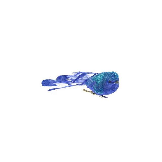 Uccello blu con clip cm.16 (12_144) partenope - Principale