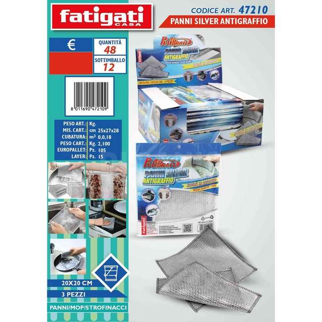 Panni silver antigraffio cm.20x20 - Principale