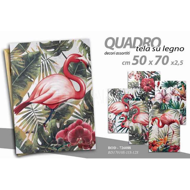 Quadro fenicottero 50x70x2,5ass bd17010s_11s_12s gicos - Principale