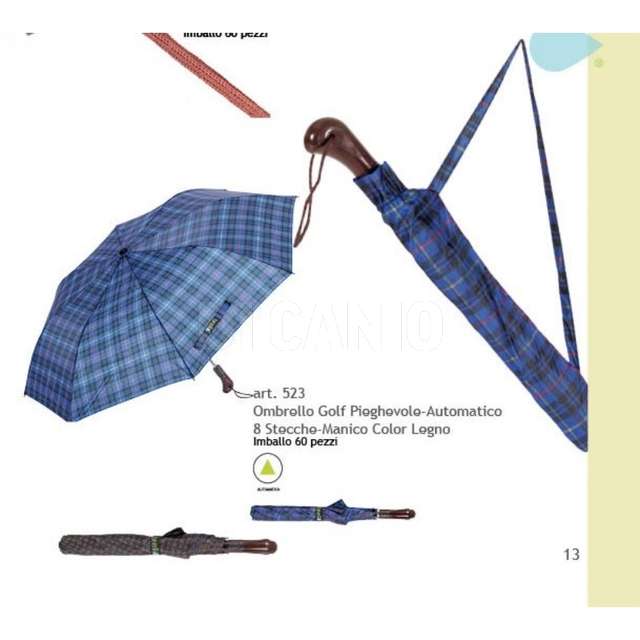 Ombrello mini aut.scozz. chic brello pielle.-523 - Principale