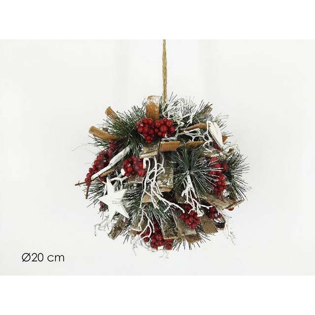 App. palla ?20 c_bacche rosse e cotone g.t. 404771 - Principale