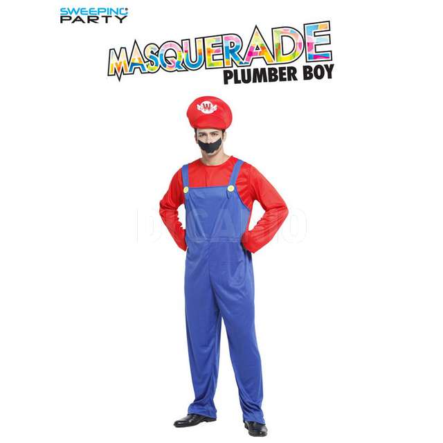 Costume plumber boy adulto - Principale