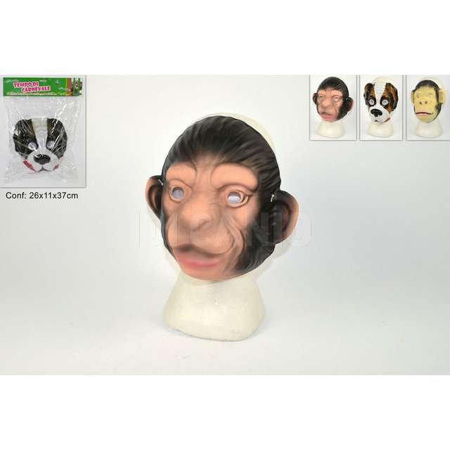 Maschera 3 soggetti animali pvc due esse - Principale