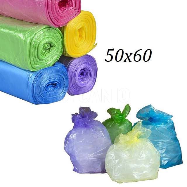 Sacco differenziata giallo cm. 50x60 lt.35 in rotolo da 20 pz. casanet - Principale