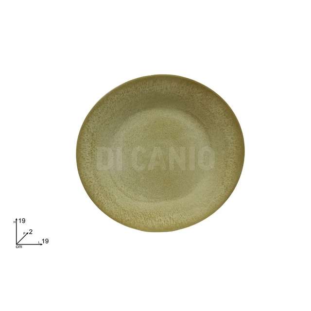 Piatto frutta cm.19 porcellana verde f ango - Principale