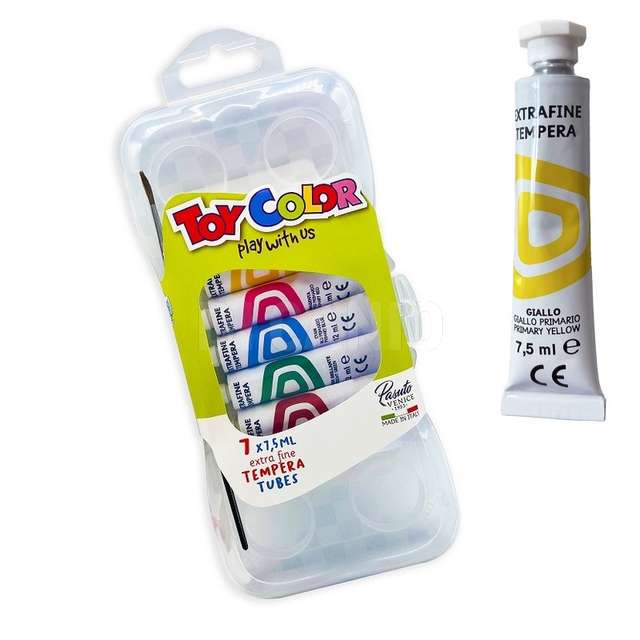 Confezione 7 tubetti 7,5 ml poster tempera superlavabile - Principale