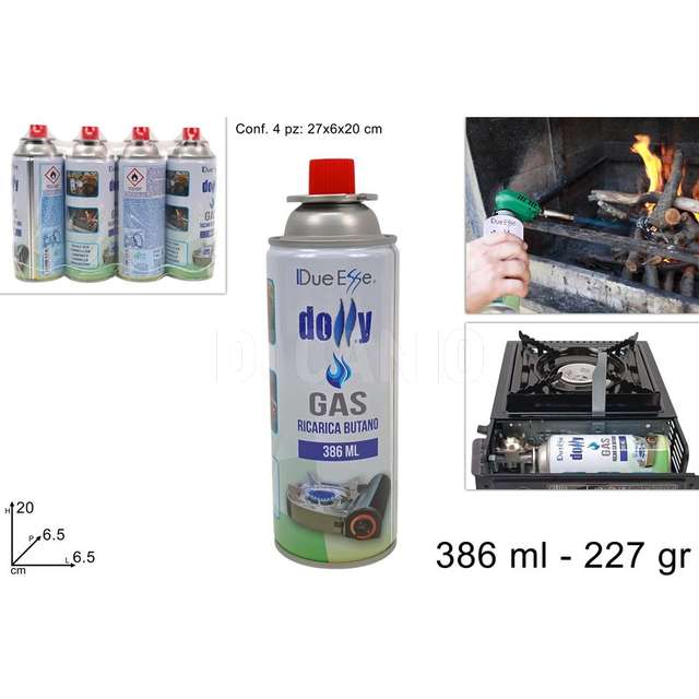 Bomboletta gas 386ml 227gr per cannello da cucina - Principale