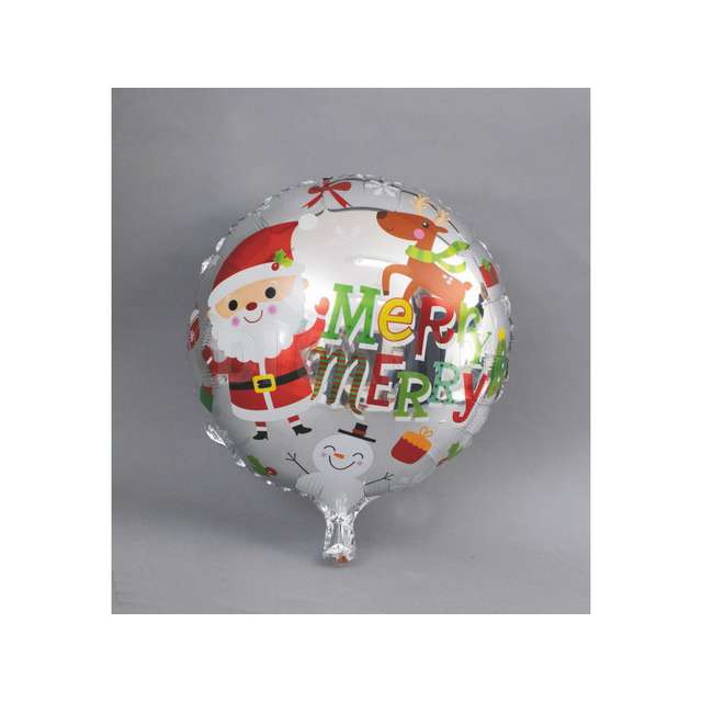 Palloncino sfera con decori natalizi cm.45 ad elio_aria in busta - Principale
