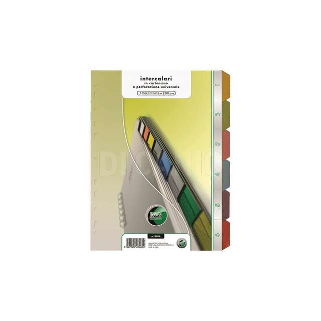 Intercalare cartoncino 6 fogli lebez - Principale