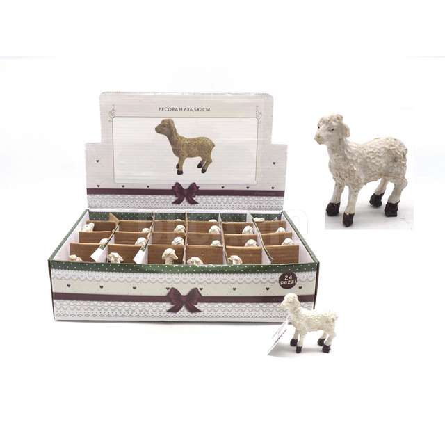 Pecora h.6x6,5x2cm. in poliresina - Principale