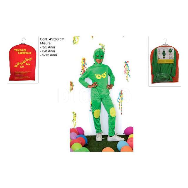 Vestito personaggio verde 3 misure 3-5_6-8_9-12 - Principale