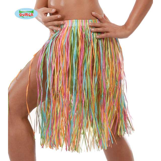Gonna hawaiana fiori cm.45 multicolore guirca - Principale