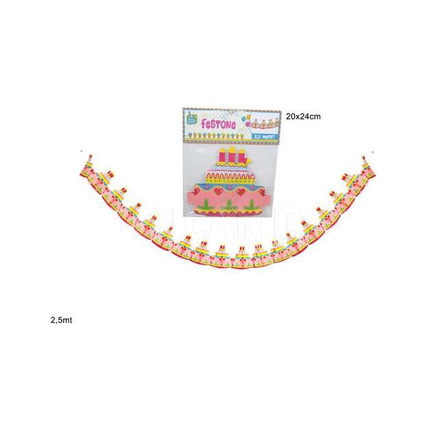 Festone torta 2,5mt art. pgl010_fr000864_due esse - Principale