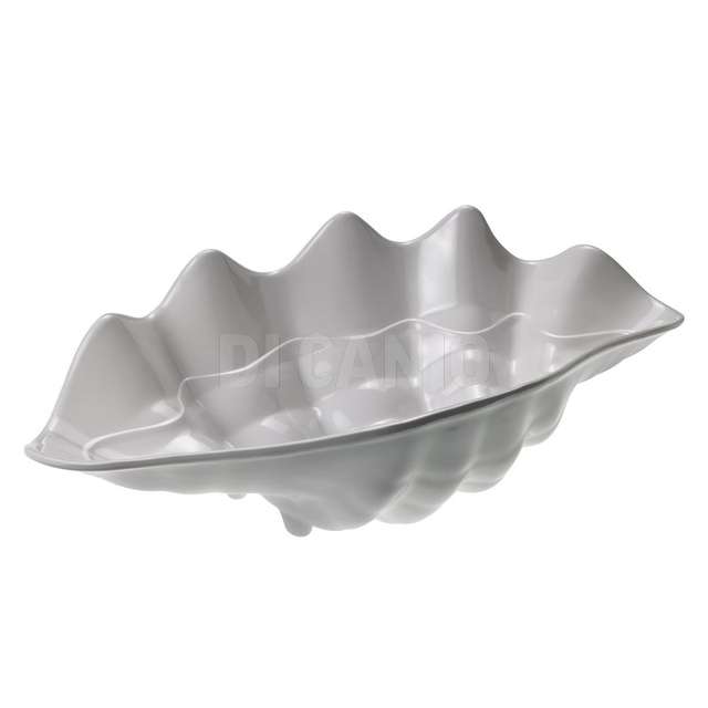Vassoio conchiglia melamina bianca cm.55x17x17 leone - Principale