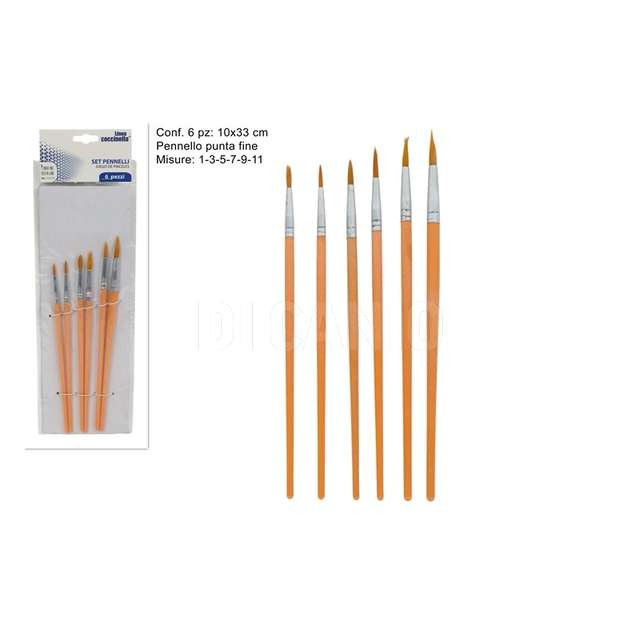Pennelli set 6 pz misure ass. - Principale