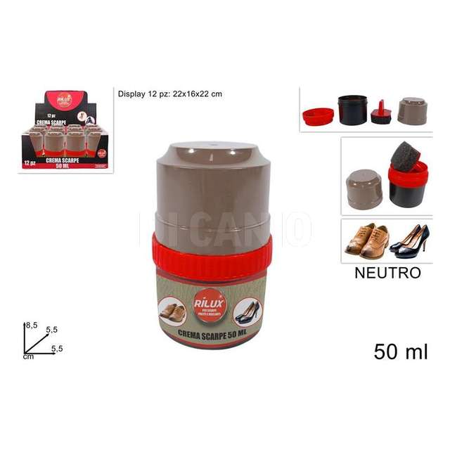 Crema per scarpe 50 ml neutro - Principale