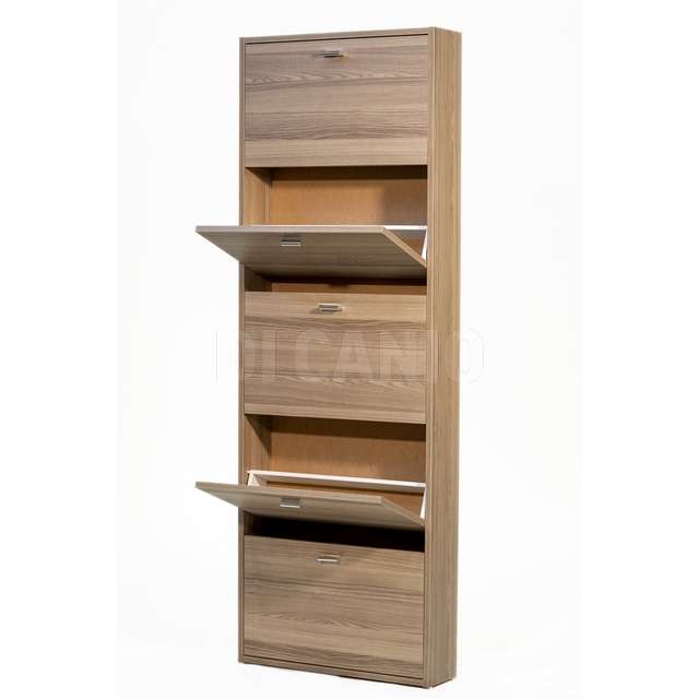Scarpiera salvaspazio 5 ante cm.181x63.5x16.5 larice grigio - Principale