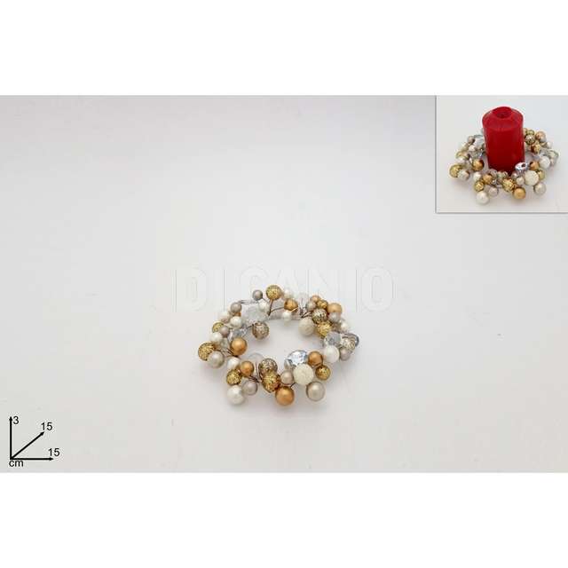 Girocandela con palline e diamanti 15 cm. - Principale