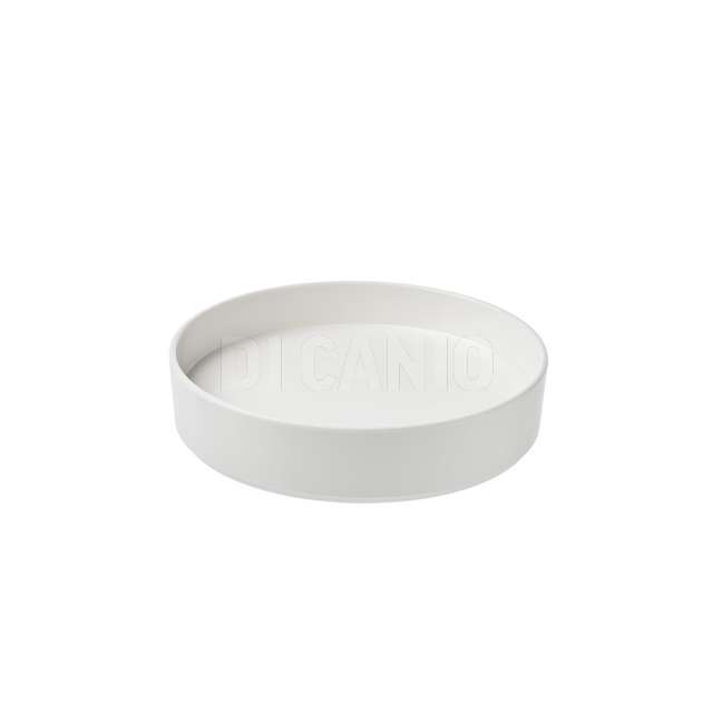 Piatto bordi dritti melamina bianca cm.24x4.5 leone - Principale