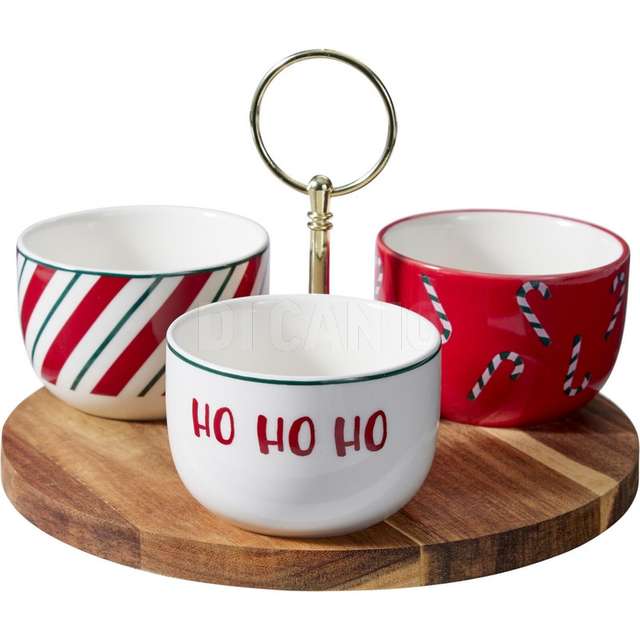 Set 3 ciotole c/vassoio natale - Principale