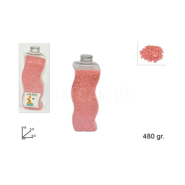 Bottiglia sabbia colorata 480gr rosa - Principale