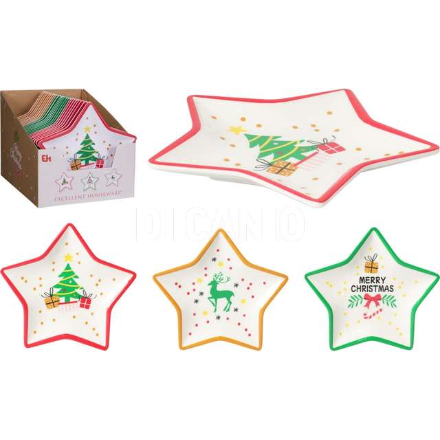 Piatto melamina natale 18x18cm - Principale