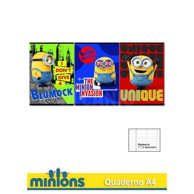 A4 quaderno minions rigatura a q0013 - Principale