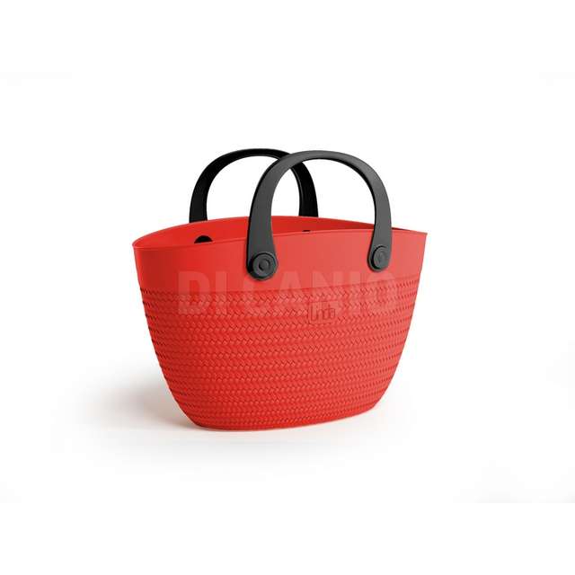 Borsa linda rossa manici plastica - Principale
