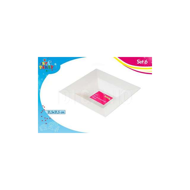 Set 6 piatti quadrati fondi plastica (12_36) gt - Principale
