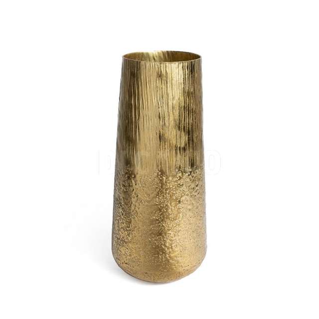 Vaso oro in alluminio d.17xh.37 cm - Principale