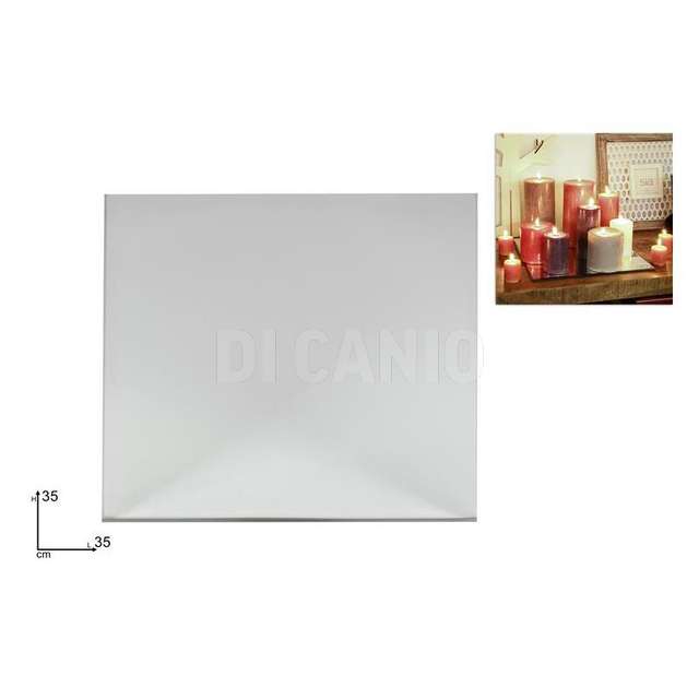 Specchio per decorazione quadrato 35cm d - Principale