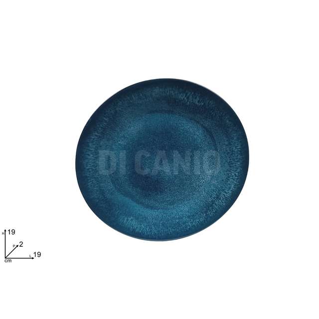 Piatto frutta cm,1 porcellana blu marino - Principale