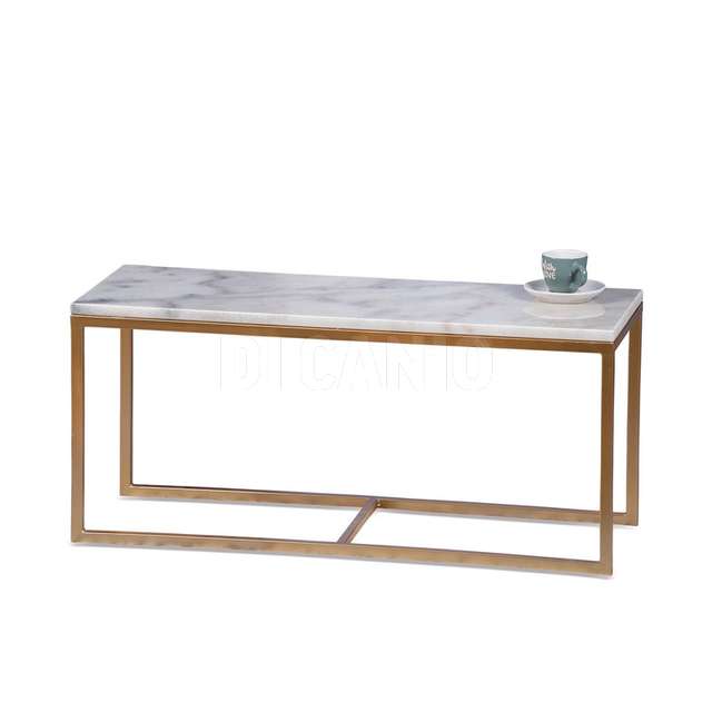 Tavolo rett. marmo+ferro cm.58x38x34 - Principale