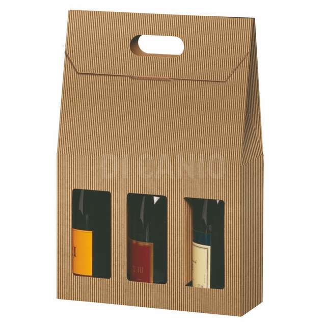 Scatola cartone vino colore avana_3 posti art.30-19 - Principale