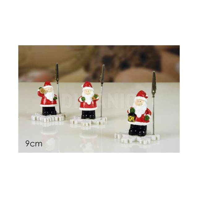 Portafoto con molletta babbo natale_fiocco di neve 3ass - Principale