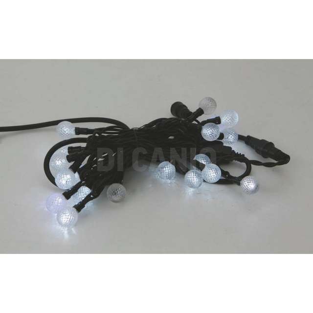 Catena 20 sfere led bianco c_5 flash cavo gom.connet. mt.3+1,5 x est euron.el-73 - Principale