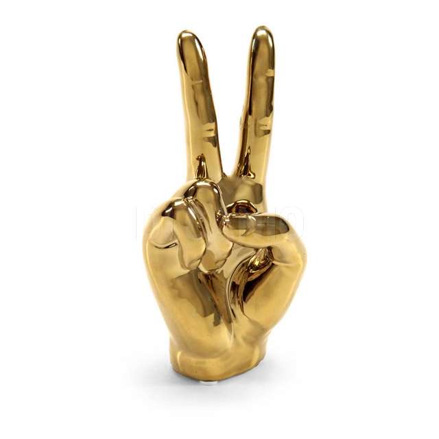 Mano decorata oro 9x7x19 - Principale