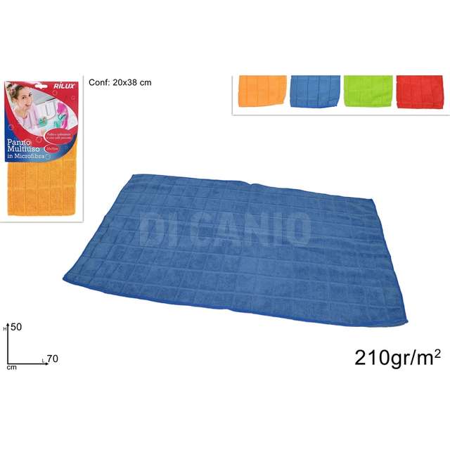 Panno micorfibra quadrato 210 gr, cm,50x70 4 colori - Principale