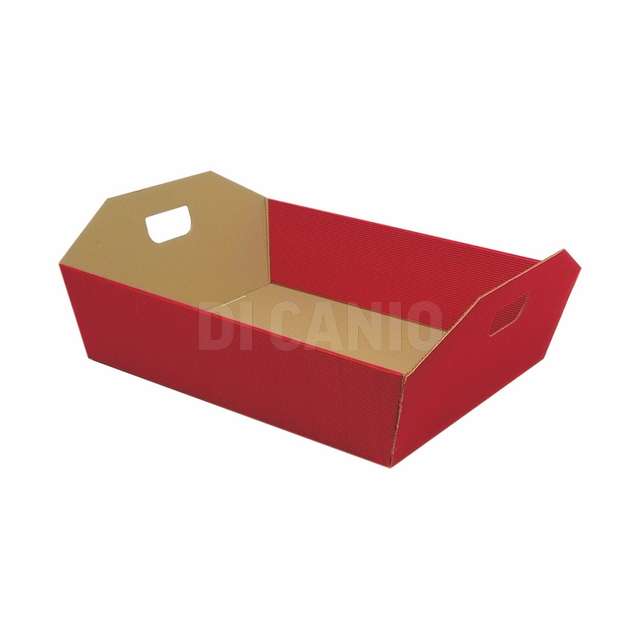 Cesta cartone c_manici rossa_34x29 h10 art.1612 - Principale