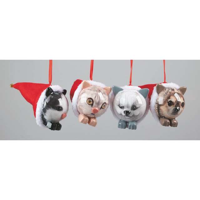 Sfera cane e gatto pvc mm.80 con orecchie e piedini 4 modelli - Principale