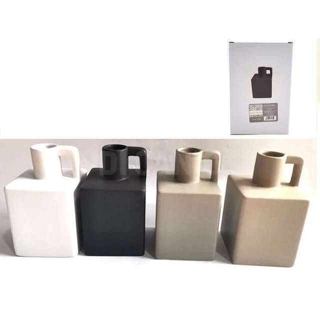 Vaso dolomite con manico h.20.5x12.5x12..5 colori assortiti - Principale