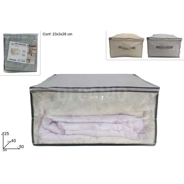 Custodia in tessuto con pvc 50x40x25 2 colori - Principale