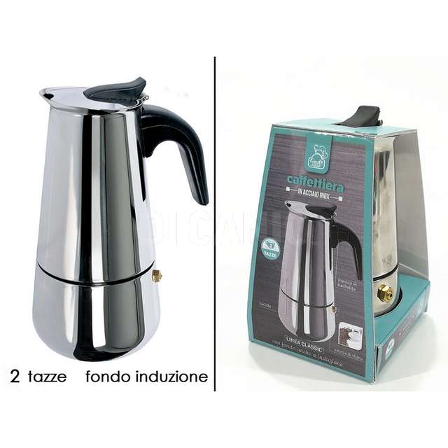 Caffettiera inox induzione 2 tz. - Principale
