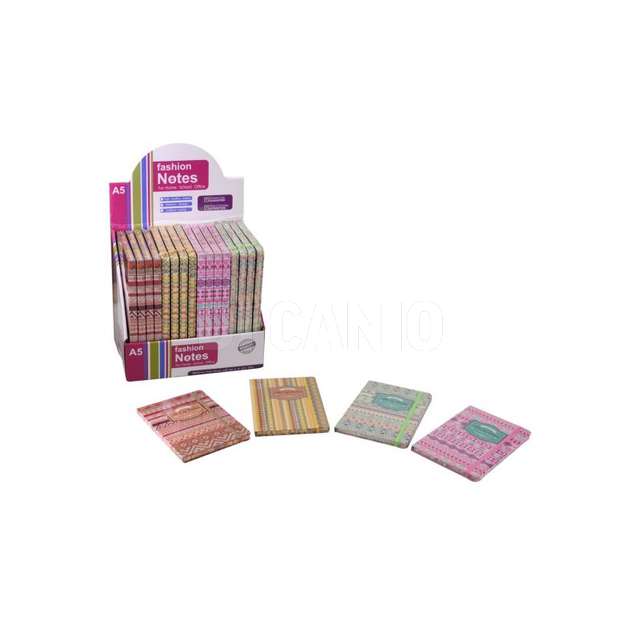 Taccuino carta fantasia 4 ass. cm.14.5x21x1.1 vacc - Principale