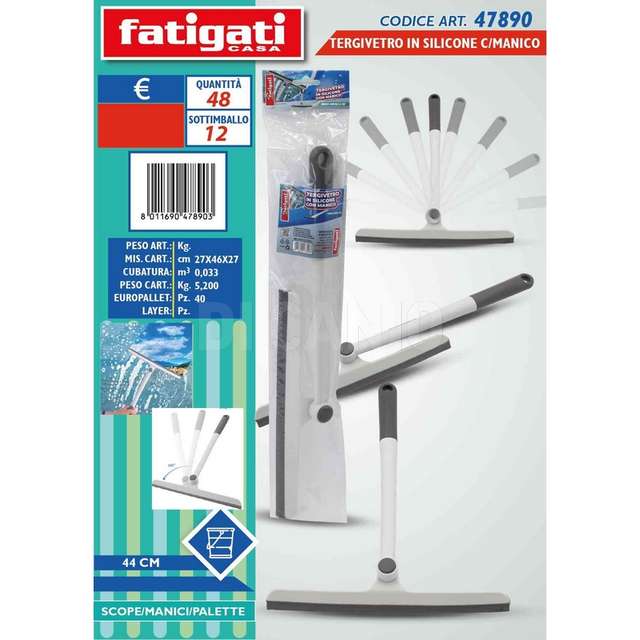 Tergivetro in silicone c/manico cm - Principale
