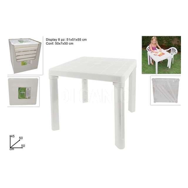 Tavolo cm.50x50 bianco - Principale